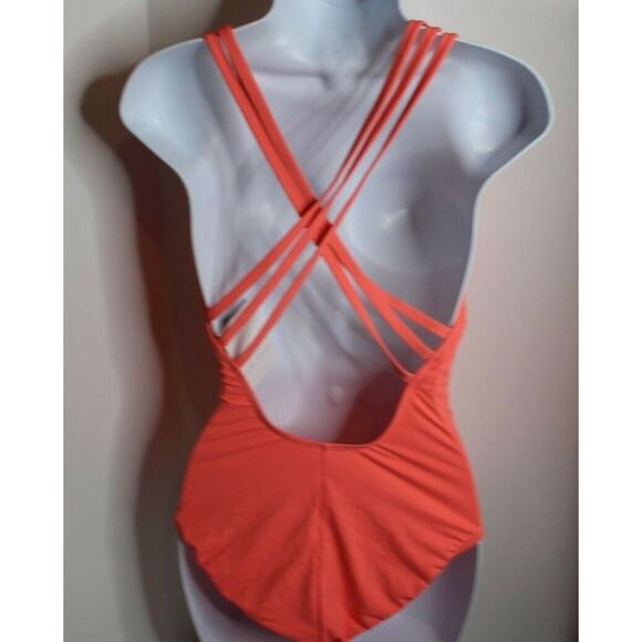 La Blanca Women's Island Goddess Multi Strap Cross - sz 8 bird of paradise - Picture 2 of 3